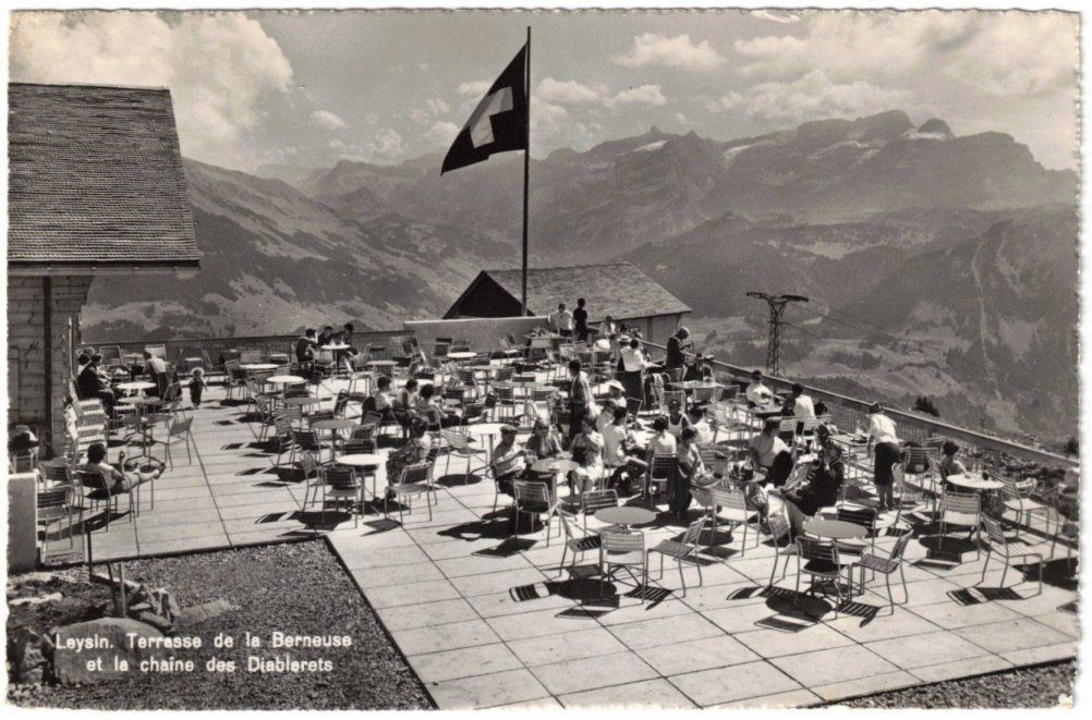Cartes postales: Leysin - Berneuse mit Restaurant + Diablerets – D'occasion à Binningen par Mountainrider