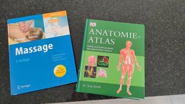 Massagebuch und Anatomiebuch