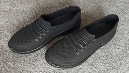 Schwarze Slip-on-Sneaker Gummischuhe Regenschuhe