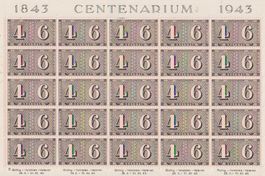100j Briefmarken, Bogen postfrisch.