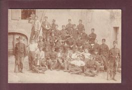 Photo - MILITAIRES Ecole de Colombier 1908 // pli d'angle //