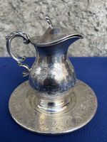 Kännchen versilbert mit Unterteller England gebraucht