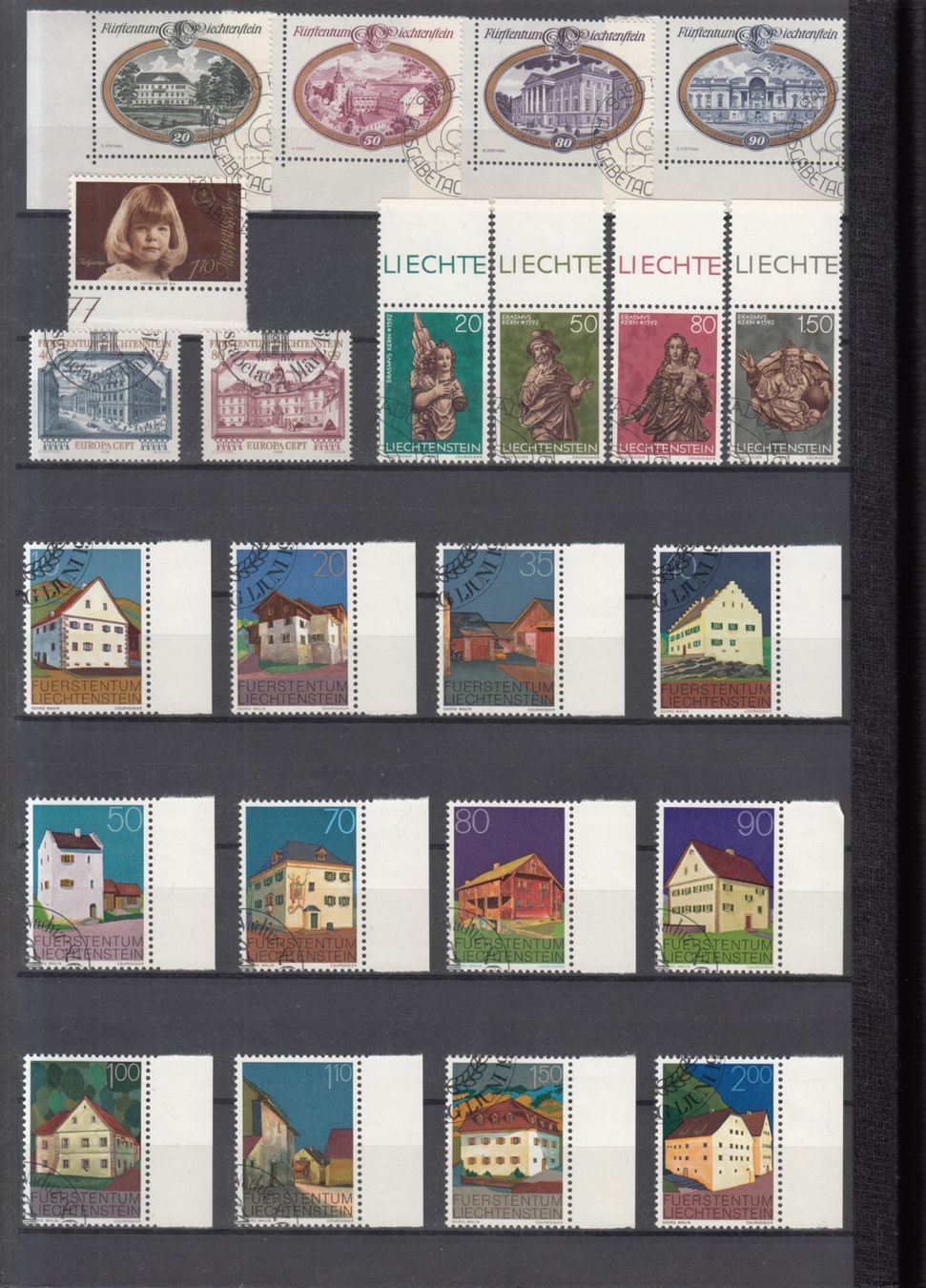Alle Briefmarken: Liechtenstein 1967 - 1993 mit ET complett Fr. 990.- – Gebraucht aus Bürglen TG von StampGraf 3