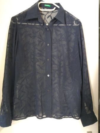 Bluse Benetton 42 blau Neuwertig