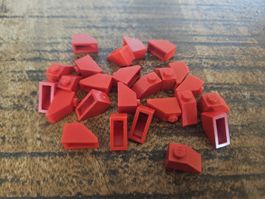 lego 3040old lot de 25 pièces Red Slope 45 2 x 1