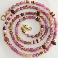 Turmalin Granat Bracelet Halskette Unikat Wickelarmband