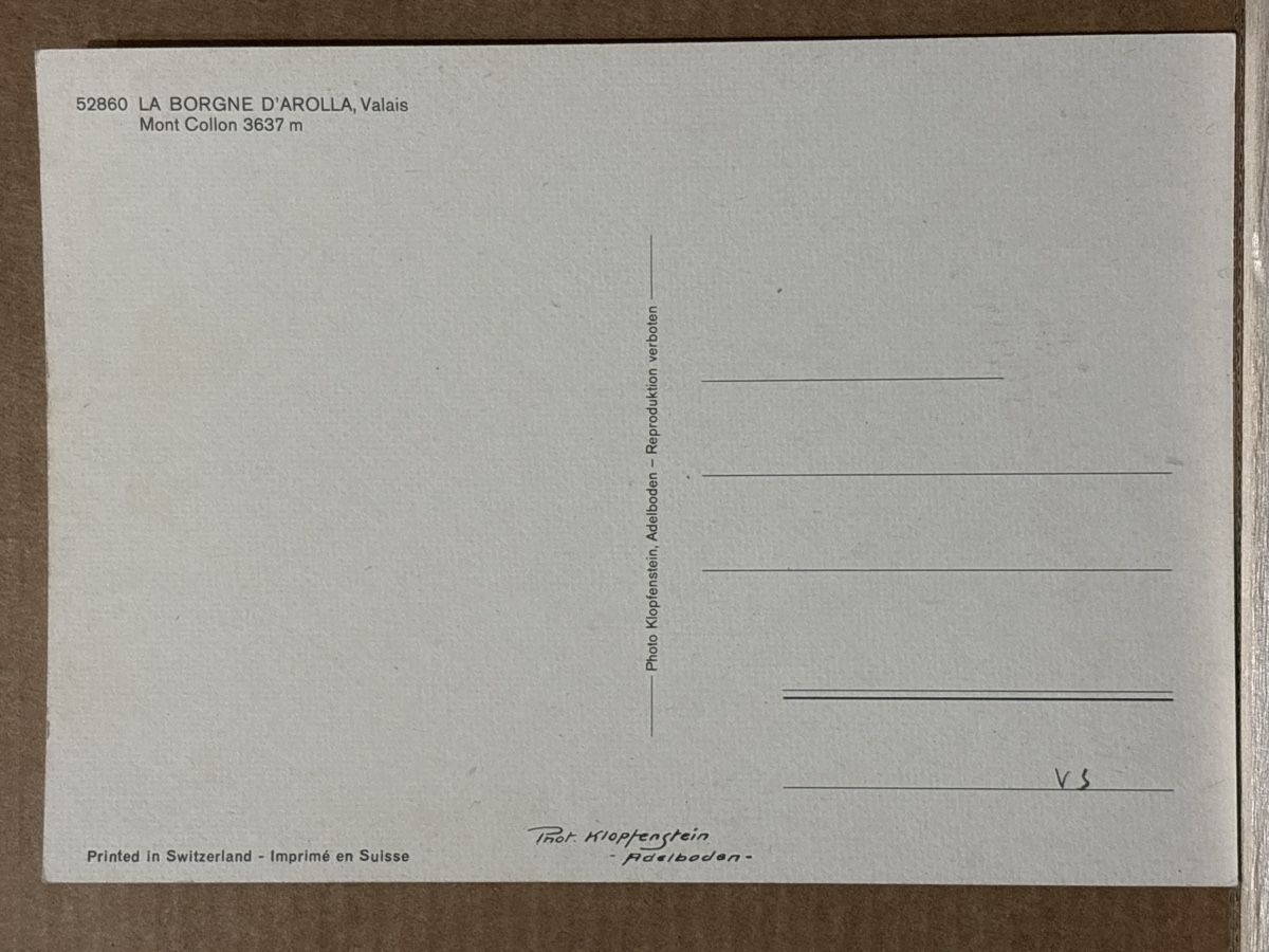 Cartoline postali: AK von La Borgne d' Arolla – Usato da Rümlang venduto da Kartenpost1 1