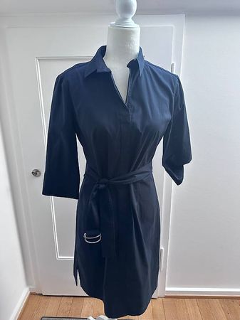 BOSS Hemdblusenkleid Deliri Gr. 38 Navy  neu mit Etikett