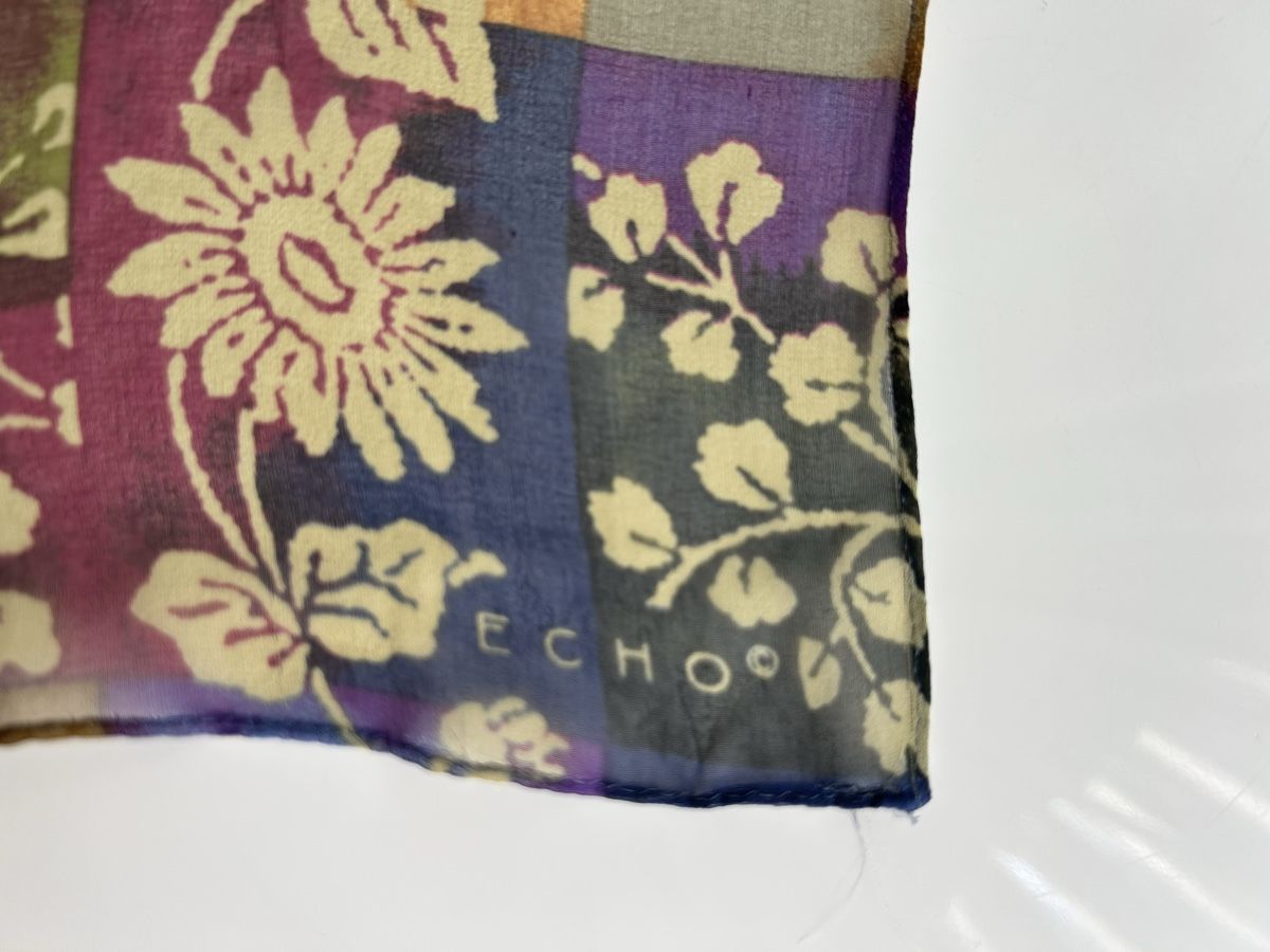 Foulards & écharpes: Silk Scarf Echo Floral Print Multicolor Used – D'occasion à Saland par ele_vc96 1