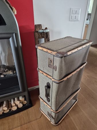 Alte Vintage Truhe, Reisekoffer,