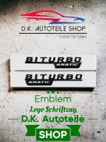 Mercedes 4 Matic Biturbo 3D Aufkleber Emblem Logo Schwarz