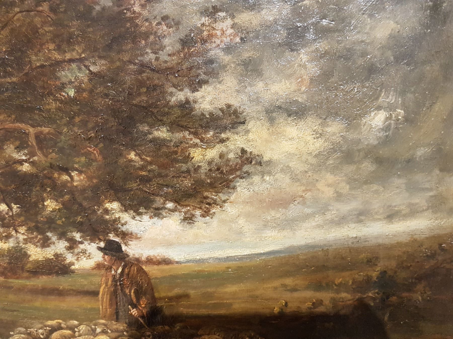 Dipinti: beau tableau 19ème berger et ses moutons – Usato da Lausanne venduto da leneko 5