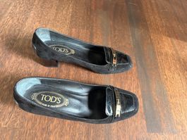 Tod's Pumps Wildleder schwarz Grösse 38 nie getragen