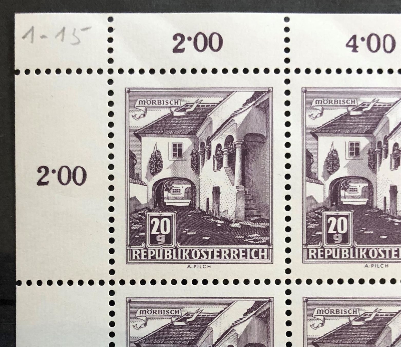 Tutti i francobolli: TEILBOGEN BAUWERKE** – Nuovo (secondo la descrizione) da Oberwil BL venduto da SALOB 1
