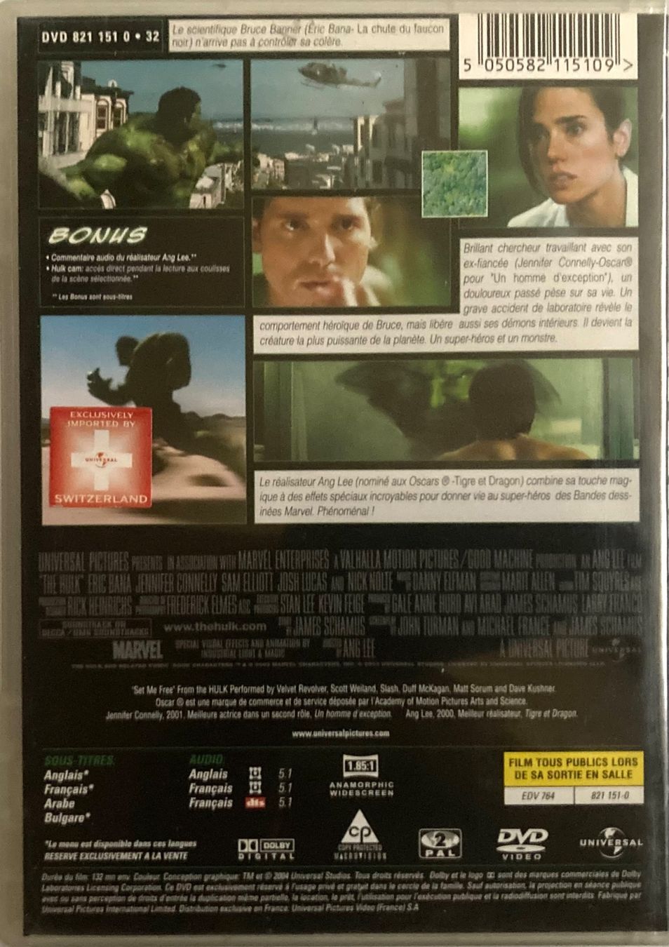 Tutti i DVDs: HULK – Usato da Poliez-Pittet venduto da Newtown-Records 1