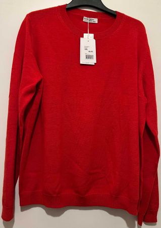 Roter Pullover aus reiner Merino Wolle Neu Grösse XXL
