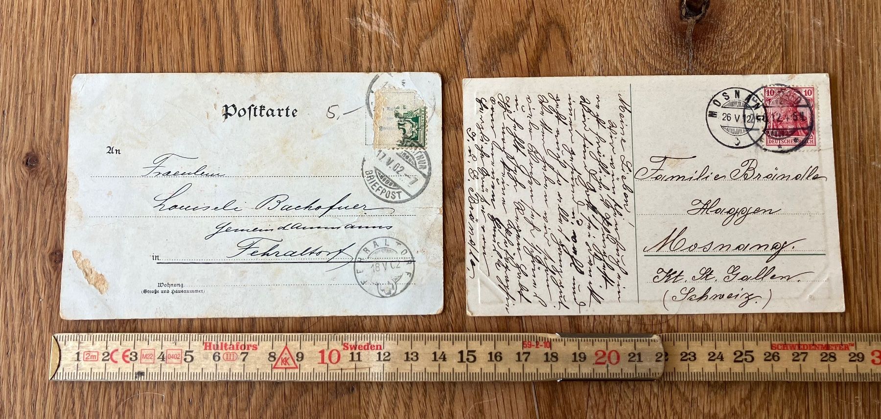 Cartoline postali: Zwei alte Ansichtskarten Pfingsten im schönen Zustand – Usato da Waldstatt venduto da breitaxt 1