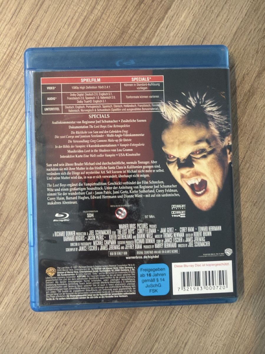 Tutti i DVDs: The Lost Boys (1987) BluRay – Usato da Hagendorn venduto da masterchieff 1