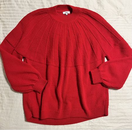 Pull rouge chaud et confortable C&A taille L