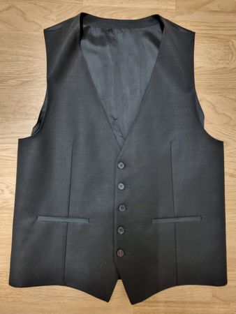Elegante Herrenweste, Schwarz, Grösse 48