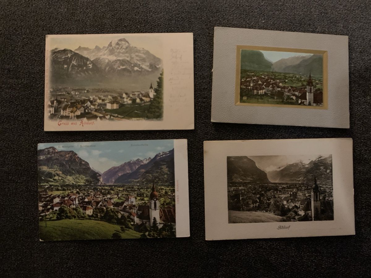Ansichtskarten: 8 Ansichtskarten Schweiz von Altdorf UR. B – Gebraucht aus Oftringen von Cla.vD.74
