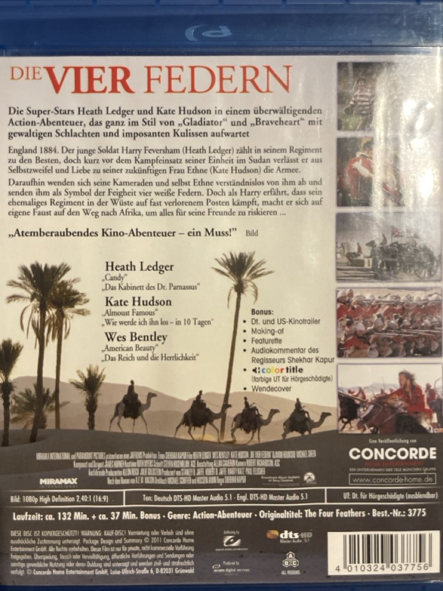 Alle DVDs: Die vier Federn (2002)   selten – Gebraucht aus Waldenburg von Gonzo8 1