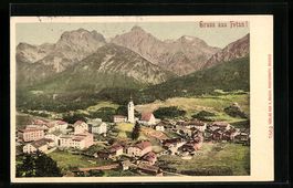 Fetan, Totalansicht von einem Berg aus