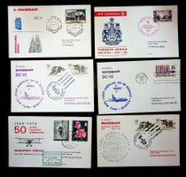 SUISSE POSTE AÉRIENNE 6 VOLS RETOUR 1972-1973 /U323