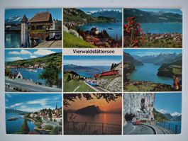 9 Bild Vintage Postkarte Vierwaldstättersee Schweiz  ungelau