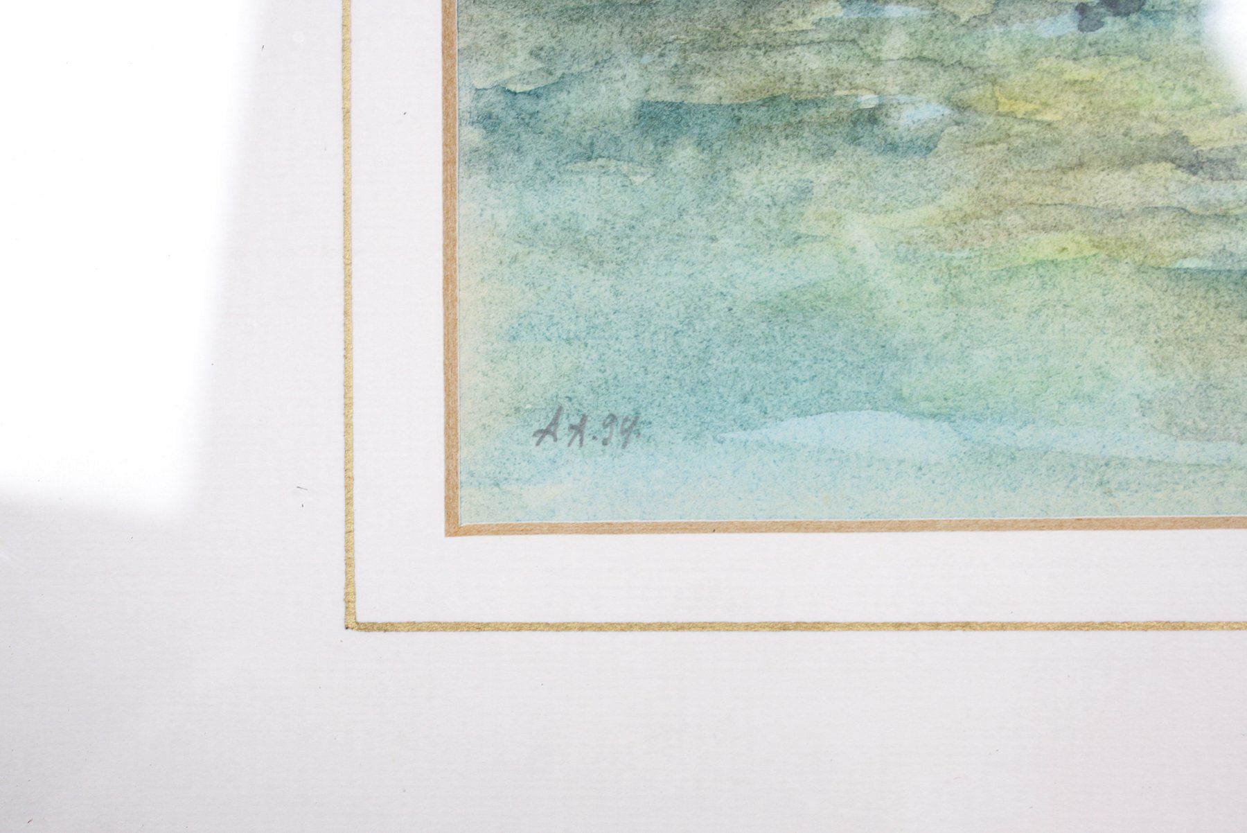 Dipinti: Aquarellbild mit einer weiten Landschaft – Usato da Zollikofen venduto da Restwert_Zollikofen 1
