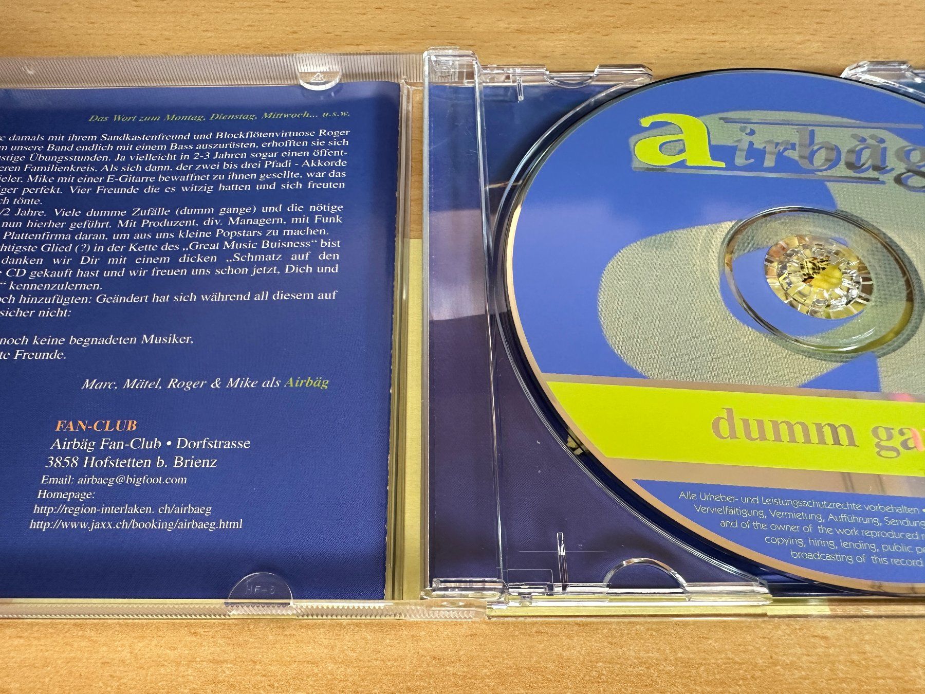 CDs: Airbäg – Dumm Gange – Gebraucht aus Rikon im Tösstal von Alpenmutz 2