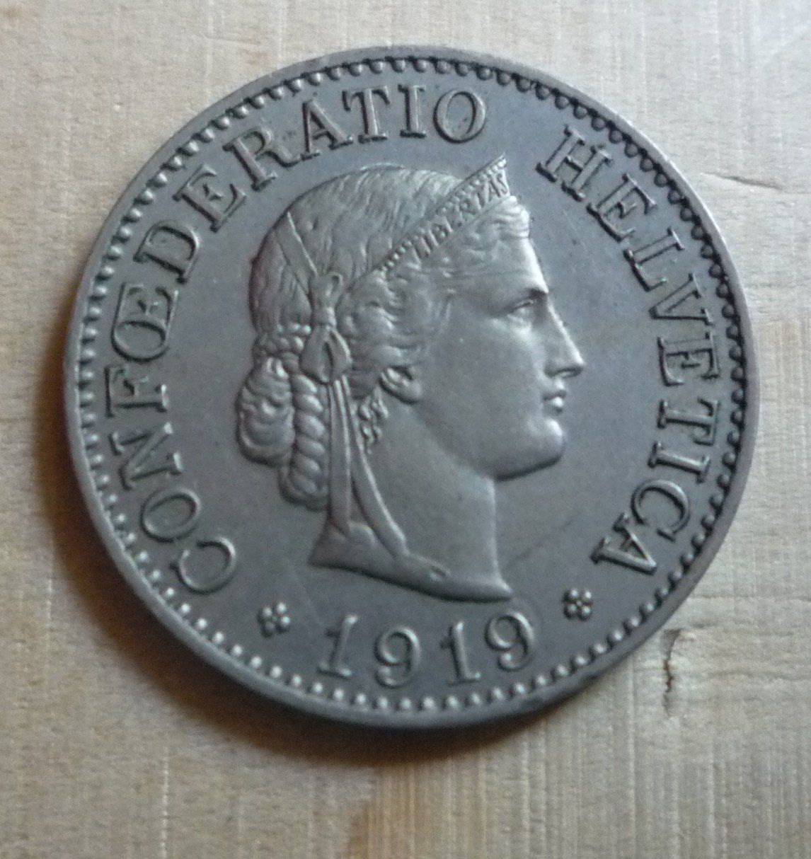 Tutti le monete: 10 Rappen 1919, unz, Kat.75.-- – Usato da Rieden SG venduto da Sammelfreund
