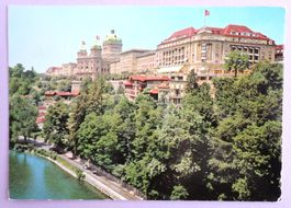 Bern - Bundespalast und Hotel Bellevue-Palace Bernerhof