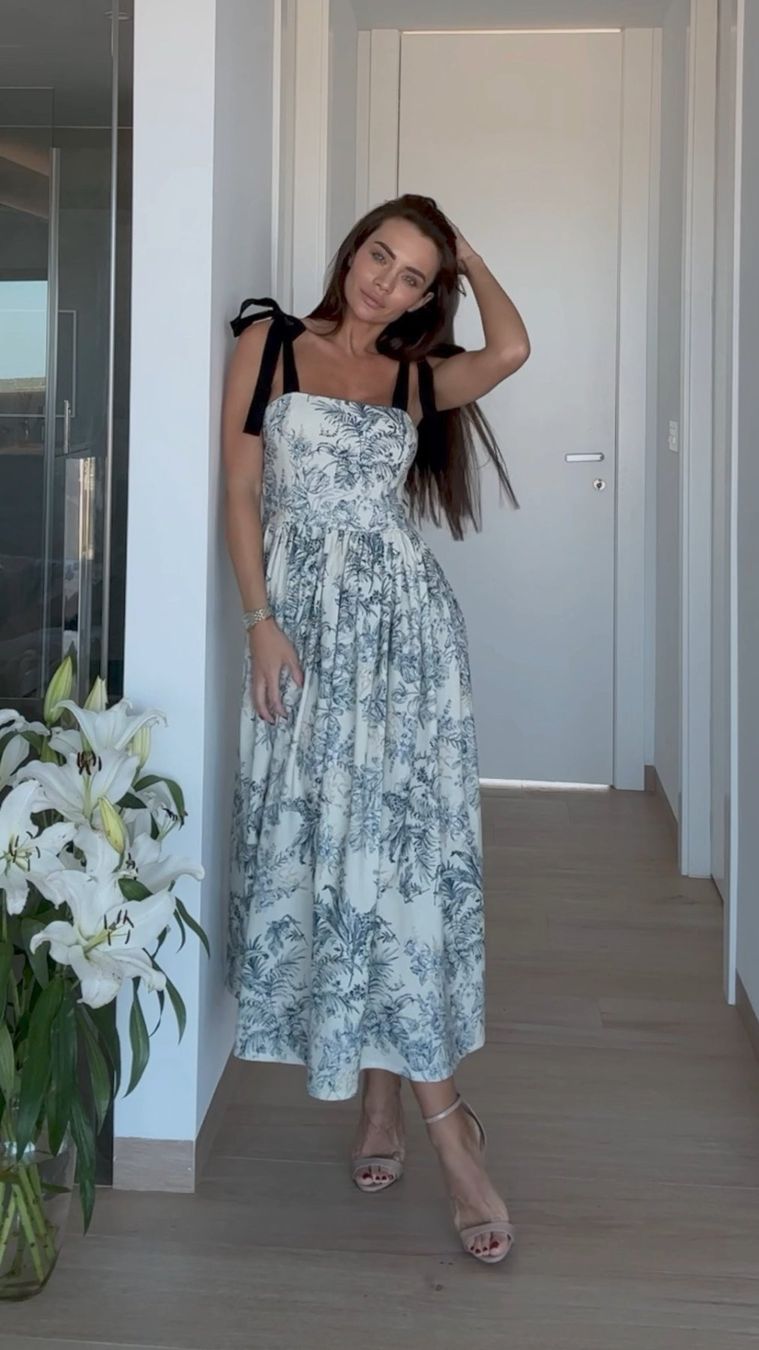 Vestiti: Linen MIDI Dress with Straps Size: S – Nuovo e nell'imballaggio originale da Zürich venduto da Ms.Me-Fashion