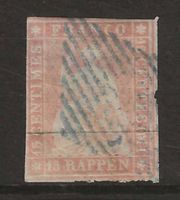 1854 : Strubel Nr. 24A3.d, bräunlichkarmin, KP 800.--