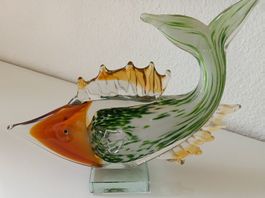 Einzigartiger, wunderschöner Fisch aus Muranoglas