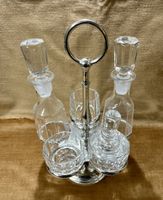 Menage 5-Teilung + Ständer Glas, sauber unbenutzt H 22cm