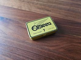 Vintage Omega Veloflickzeug Dose, leer, Schweiz Rarität!