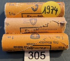 (Nr. 305) 3 Rollen 1 Räppler (3x Originalrollen à 50 Münzen)