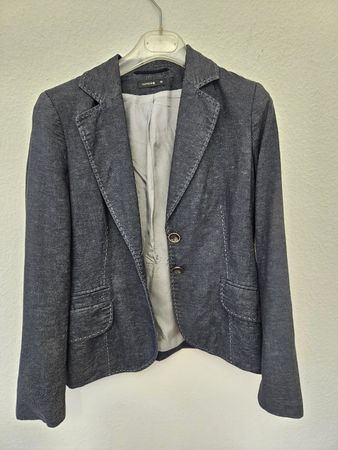 Toller Comma Blazer, Gr. 38, Baumwolle/Leinen - jeanslook