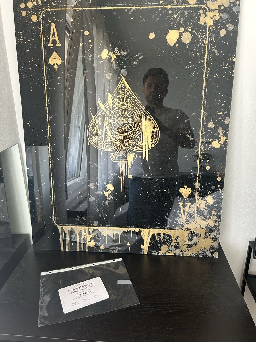Carte collezionabili: Dotcom Canvas Ace Card - Gold Leaf. Artwork with Certificate – Usato da Stäfa venduto da mic.walo
