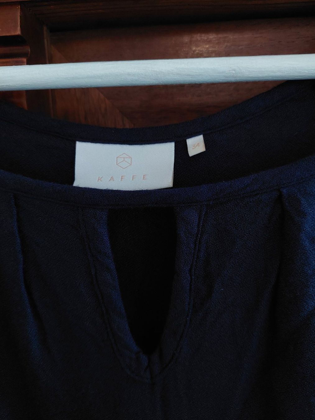Kleider: Kleid 100% Viskose blau Kaffe 34 36 mit Spitze – Gebraucht aus Zürich von Julia0123 1