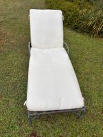Gartenliege mit Polster, Metallgestell, verstellbar, gute...