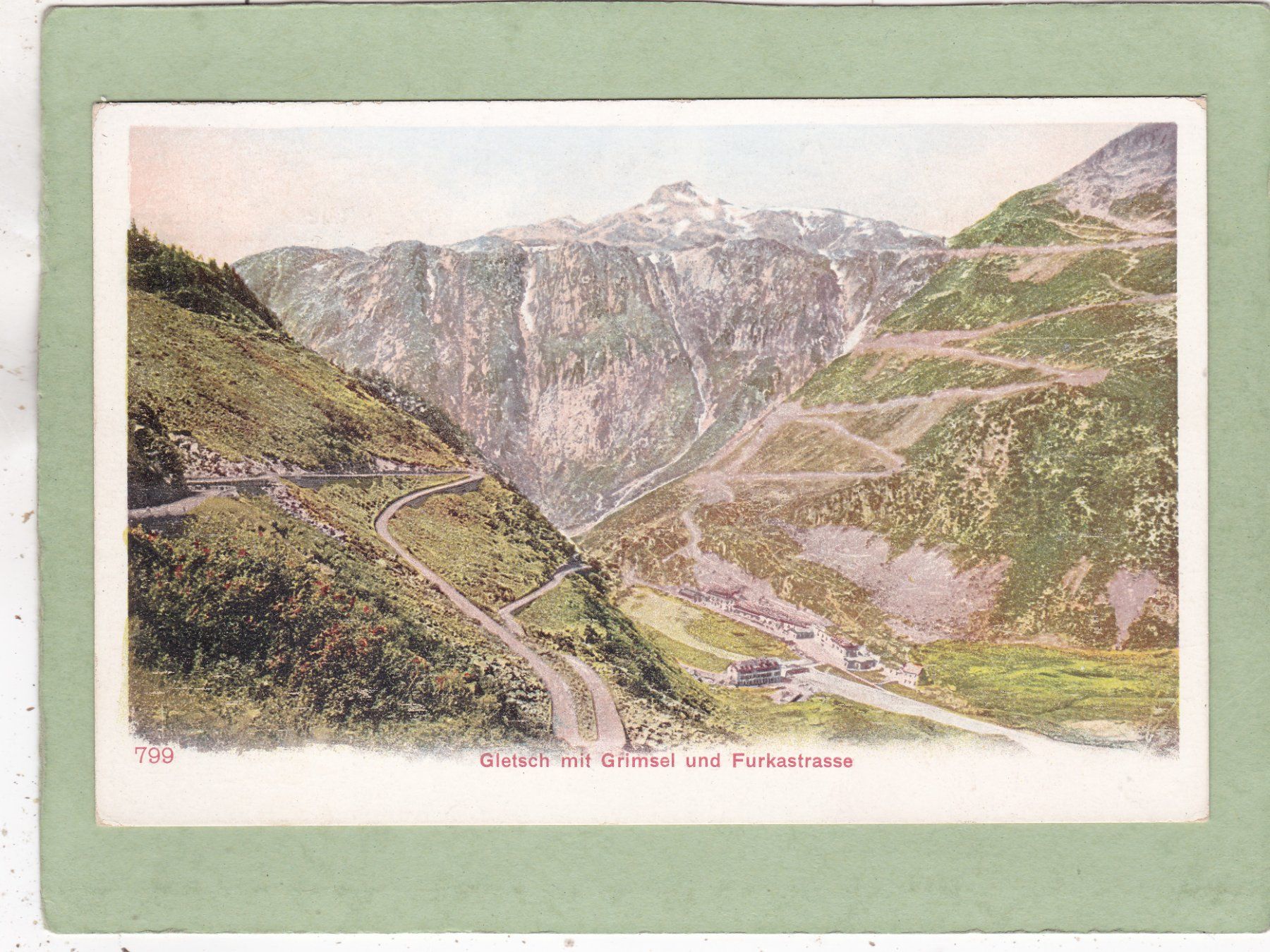Ansichtskarten: Gletsch mit Grimsel und Furkastrasse – Gebraucht aus Herisau von Lisegrat2008