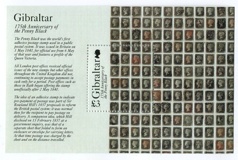 Tous les timbres: Block "One Penny Black". Gibraltar – Neuf avec emballage d'origine à Basel par Butsch5