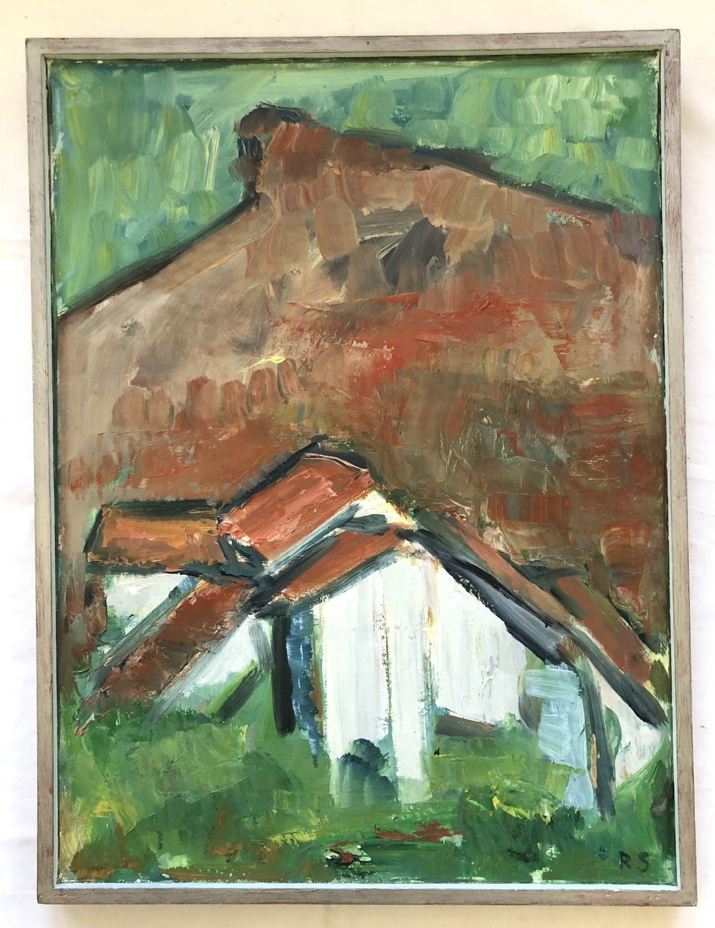 Dipinti: Ruth Steinegger (1917-2012) - Ölgemälde "Paysage provençale" – Usato da Schaffhausen venduto da durruti