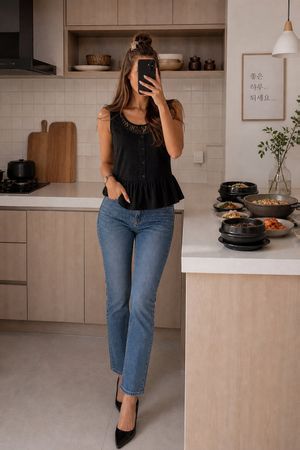 Lady Blush Top Schwarz S/M