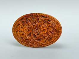 Preziosa tabacchiera in legno di Radica, XVIIIsec decoro inc