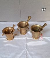 3 Stück Messing Mörser mit Stössel