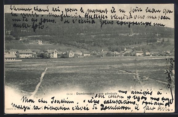 Cartoline postali: AK Dombresson, Vue générale, 1904 – Usato da Berlin venduto da bartko-reher